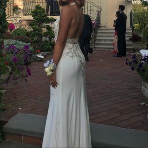 JVN By Jovani Halter Top Beaded Dress JVN51249